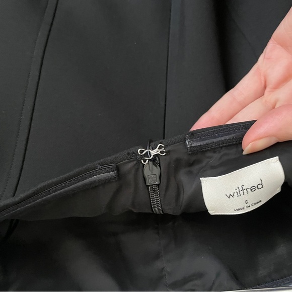 NWT Aritzia Wilfred Elegant Black Mini Dress, Size 6 - Picture 10 of 15